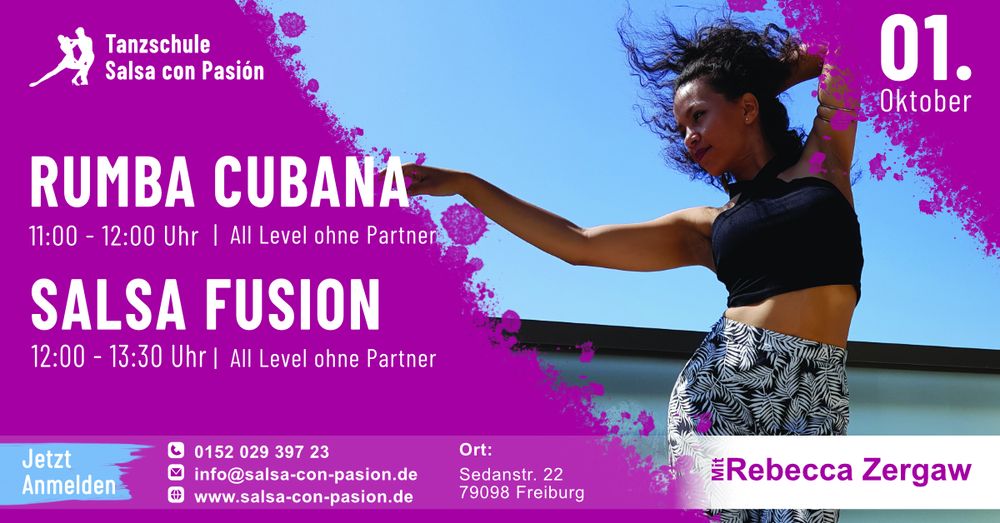 You are currently viewing Rumba Cubana & Salsa Fusion all Level mit Rebecca Zergaw