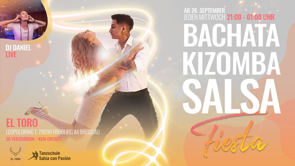 You are currently viewing Salsa con Pasión Bachata-Kizomba-Salsa-Fiesta